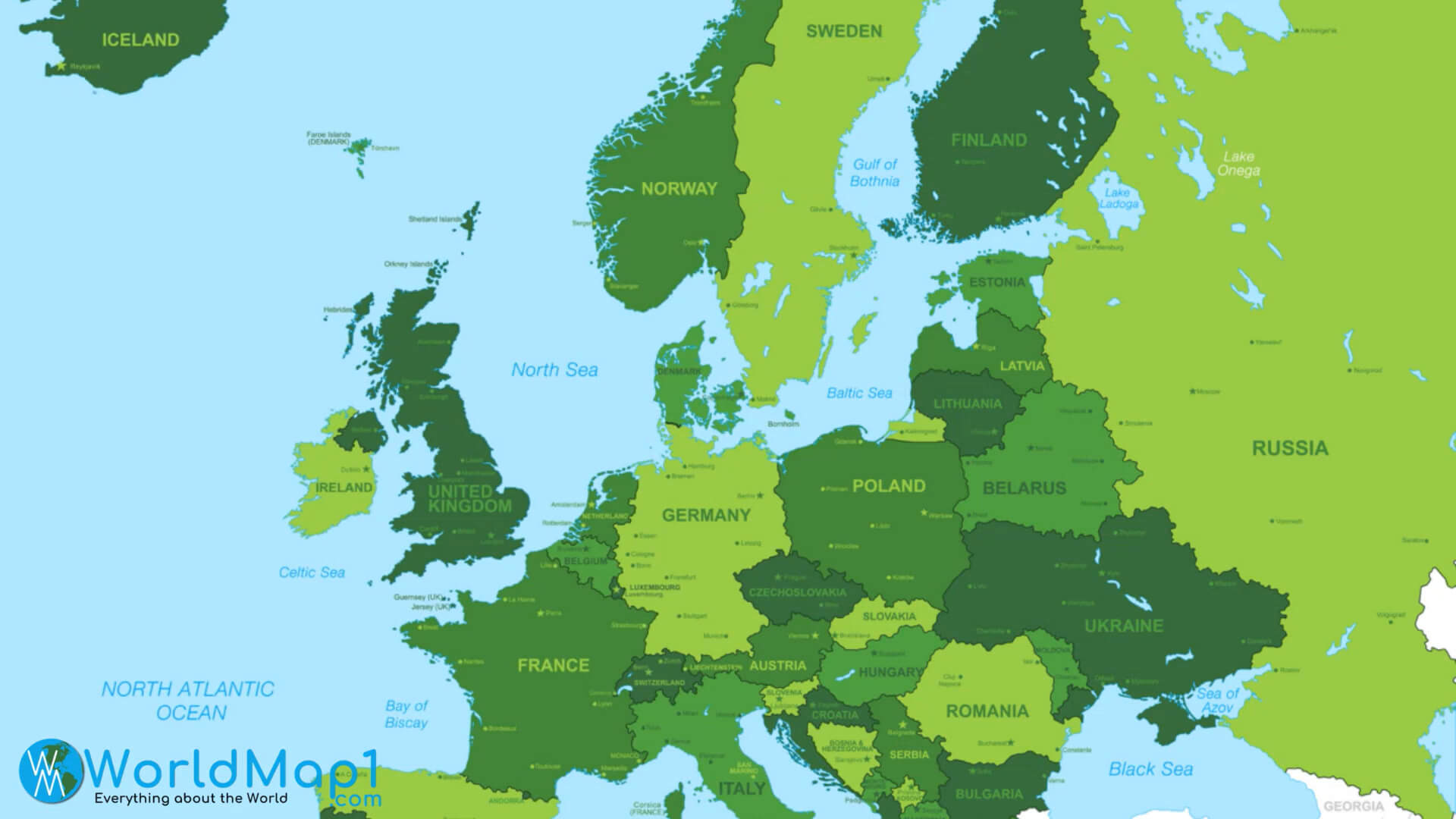 Lettland-Karte mit Europa und Russland